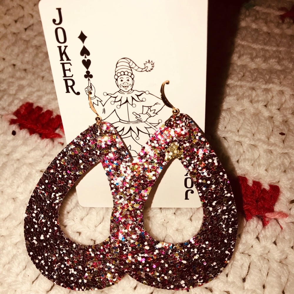 Christmas Glitter Earrings.